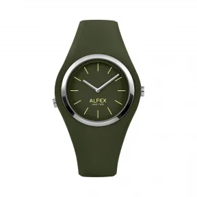 爱华时/Alfex 不锈钢抛光/黑橄榄硅 石英机芯 5751-974