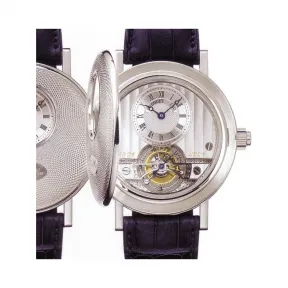 宝玑/Breguet 经典复杂 Complications 系列 18k白金 手动机械机芯 男表 1801BB-12-2W6