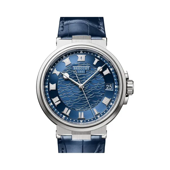 宝玑/Breguet 航海 Marine 系列 18k白金 自动机械机芯 男表 5517BB-Y2-9ZU