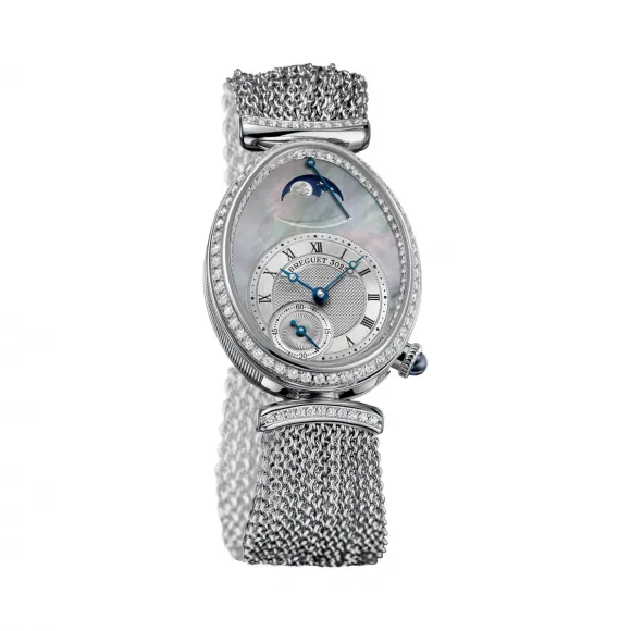 宝玑/Breguet 那不勒斯皇后 Reine De Naples 系列 18k白金镶钻 自动机械机芯 女表 8908BB-5T-J70-D0DD