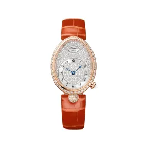 宝玑/Breguet Reine de Naples 8938 36.5 X 28.45MM 18k玫瑰金镶钻 自动机械机芯 女表 8938BR-8D-964-DD0D