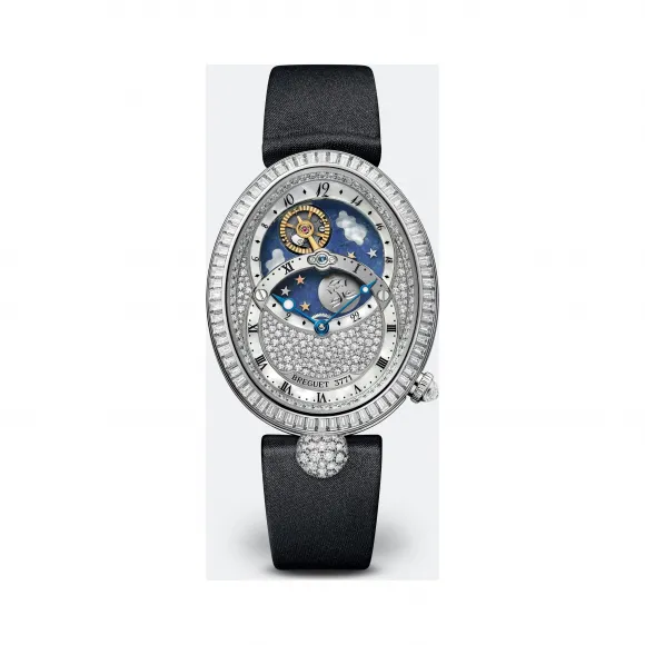 宝玑/Breguet 那不勒斯皇后 Reine De Naples 系列 18k白金镶钻 自动机械机芯 女表 8999BB-8D-874-D00D