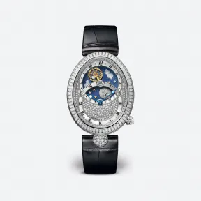 宝玑/Breguet 那不勒斯皇后 Reine De Naples 系列 18k白金镶钻 手动机械机芯 女表 8999BB-8D-974-DD0D