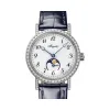 宝玑/Breguet 经典 Classique 系列 18k白金镶钻 手动机械机芯 女表 9088BB-29-964-DD0D