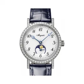 宝玑/Breguet 经典 Classique 系列 18k白金镶钻 手动机械机芯 女表 9088BB-29-964-DD0D