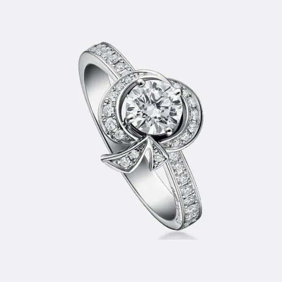 宝玑/Breguet 白金 指环 La Rose de la Reine, Solitaire GJ24BB05.6DDA