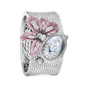 宝玑/Breguet 高级珠宝腕表系列 18k白金 镶钻 自动机械机芯 女表 GJE16BB20-8924S01