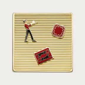 卡地亚/Cartier OG000469 Diabolo de Cartier小巧化妆镜 黑漆镀金饰面金属 