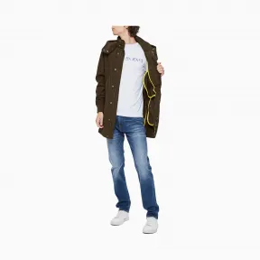 卡尔文·克莱恩/Calvin Klein 男士休闲拉链连帽长款单夹克 J313469-牛仔休闲系列