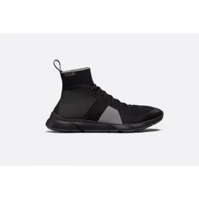 迪奥/Dior  B21 Socks 黑色科技针织和银色及黑色装饰跑鞋  3SN236YJA H969