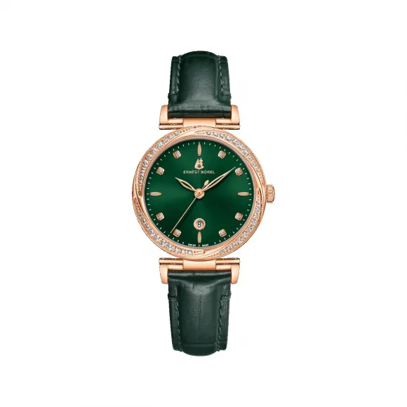 依波路/Ernest Borel 星钻系列 30.00 MM 316L精钢表壳 石英机芯 女表 E0107L0B-QR9L