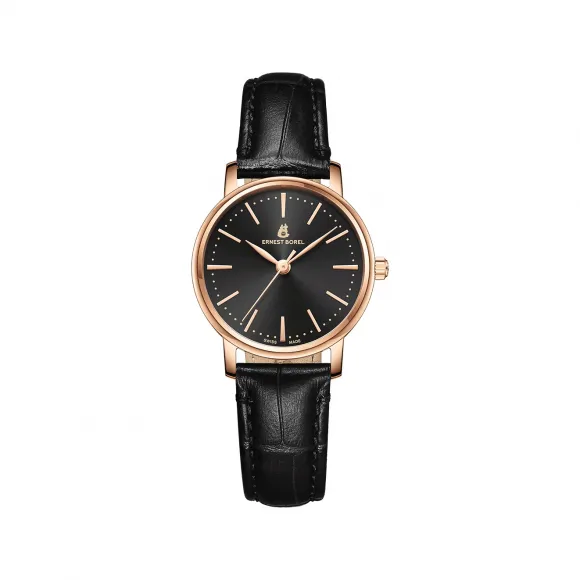 依波路/Ernest Borel 典雅系列 27.50 MM 316L精钢表壳 石英机芯 女表 E0401L0A-QR5L