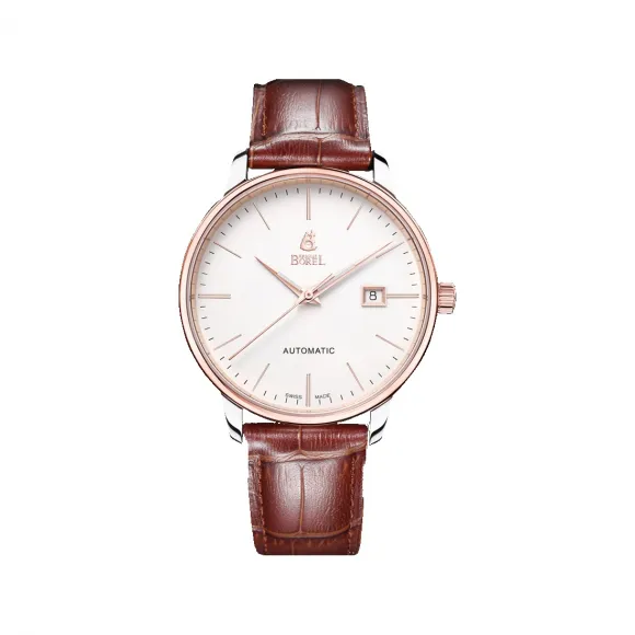 依波路/Ernest Borel 316L精钢 自动机械机芯 手表 GB5610-4619BR2