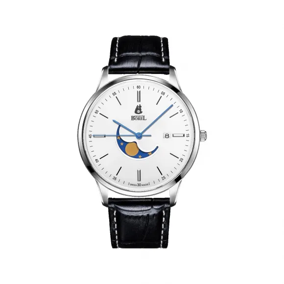 依波路/Ernest Borel 典雅系列 40.00 MM 316L精钢表壳 石英机芯 男表 GS880-211BK