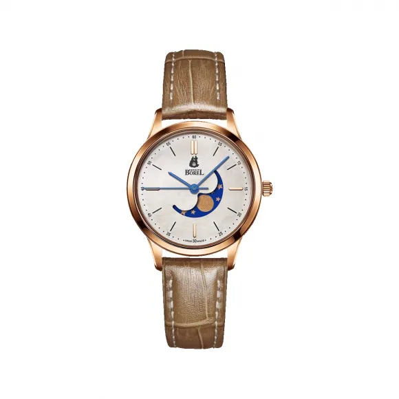 依波路/Ernest Borel 典雅系列 29.00 MM 316L精钢表壳 石英机芯 女表 LGR880-412TN