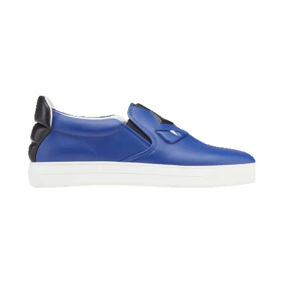 芬迪/Fendi 男士霓虹蓝色SNEAKERS皮革运动鞋 7E1030 86P F0R71