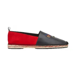 芬迪/Fendi 男士黑色ESPADRILLES皮革便鞋 7P1047 OCH F08KB