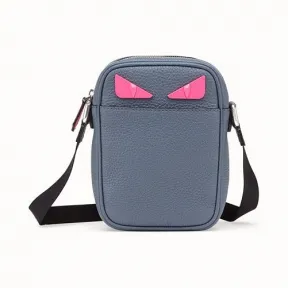 芬迪/Fendi 小号信差包_灰色意大利罗马诺皮革斜挎包 7VA456 A7T IF17H4