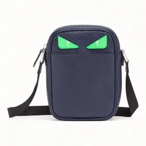 芬迪/Fendi 小号信差包_蓝色意大利罗马诺皮革斜挎包 7VA456 A7T IF17H9