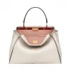 芬迪/Fendi 粉灰色REGULAR PEEKABOO小牛皮手提包 8BN290 3ZN F02T2