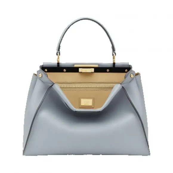 芬迪/Fendi 女士灰色PEEKABOO REGULAR小牛皮包袋 8BN290 3ZN F04QY