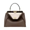 芬迪/Fendi 女士深棕色REGULAR PEEKABOO小牛皮包袋 8BN290 3ZN F07F5