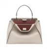 芬迪/Fendi 女士粉灰色Peekaboo手袋小牛皮包袋 8BN290 3ZN F09QA