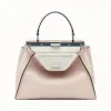 芬迪/Fendi PEEKABOO REGULAR_粉红色皮革手袋 8BN290 3ZN F136G