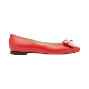 芬迪/Fendi 女士红色BALLET FLATS皮革平底鞋 8F6417 86D F04NG