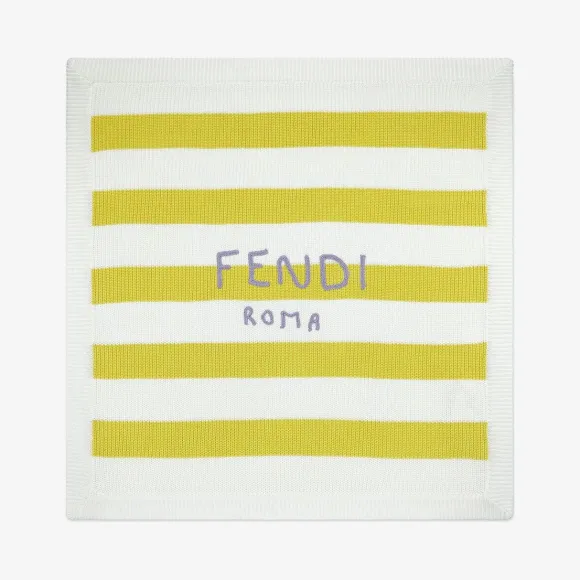 芬迪/Fendi 钩针刺绣棉质婴儿毛毯-婴儿毛毯-FENDI芬迪中国官网 BUJ202AJ1QF11H4-8056867861607