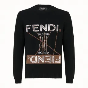 芬迪/Fendi 套头衫_黑色羊绒毛衣 FZZ456 A73 CF0QA1