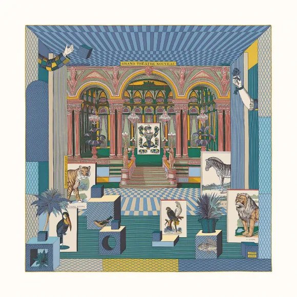 爱马仕/Hermes “新型大剧院”90厘米方巾 H003761S-05