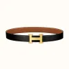 爱马仕/Hermes H Martelee皮带扣&双面皮腰带32毫米 H064549CC06-H073967CAAA085