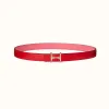 爱马仕/Hermes Mors H皮带扣&双面皮腰带24毫米 H077922CDZ2-H052150CADO080