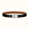 爱马仕/Hermes Typo皮带扣&双面皮腰带32毫米 H081751CB86-H073967CAAA105