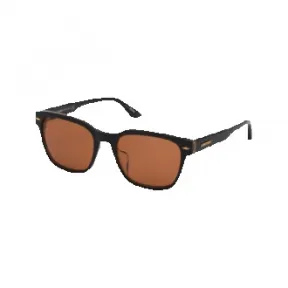 浪琴/Longines Classic Square Sunglasses black frame brown lenses 太阳眼镜 LG0015H5605E