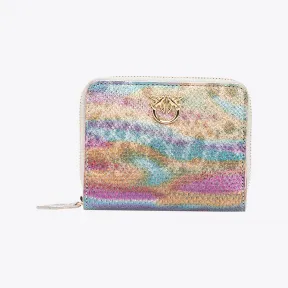 品高/Pinko PINKO Galleria 多色爬虫皮革全拉链钱包 101221A0T2E5TU
