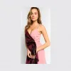 品高/Pinko 勃艮第 TORNA A CASA湿感天鹅绒连衣裙 1B141M7746R57
