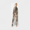 品高/Pinko 铂金色 ANNUNZIARE 2 TECHNO LAMé慢跑 1C105Q7583Z22
