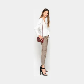 品高/Pinko MULTICOLOUR: 驼色/红色 BAS-ARMAGNAC裤子 1N12PK8155CR3