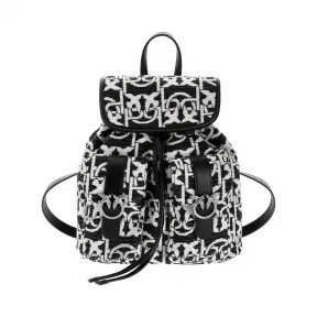 品高/Pinko Monogram提花织物迷你双肩包 1P21WB-Y6NQZZ2