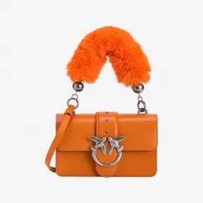 品蔻/Pinko Mini Love Bag Icon 人造皮草肩带手袋 1P22YTA0AIA80O