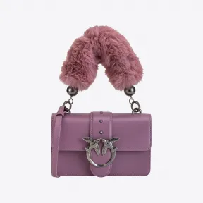 品蔻/Pinko Mini Love Bag Icon 人造皮草肩带手袋 1P22YTA0AIO78O