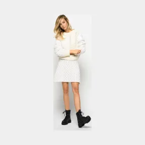 品高/Pinko 白色 奶油 HOURTIN嵌花针织多褶裙 1Q1018Y5XNZD2