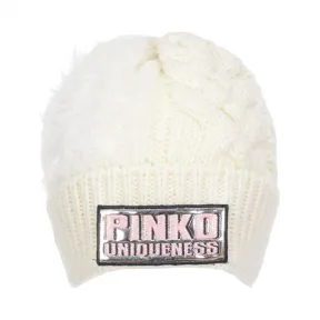 品高/Pinko 白色 奶油 PICEA嵌花针织多发帽 1Q2005Y5XNZD2