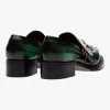 普拉达/Prada 绿色  乐福鞋 1D907H 8NI F0089