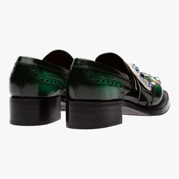 普拉达/Prada 绿色  乐福鞋 1D907H 8NI F0089