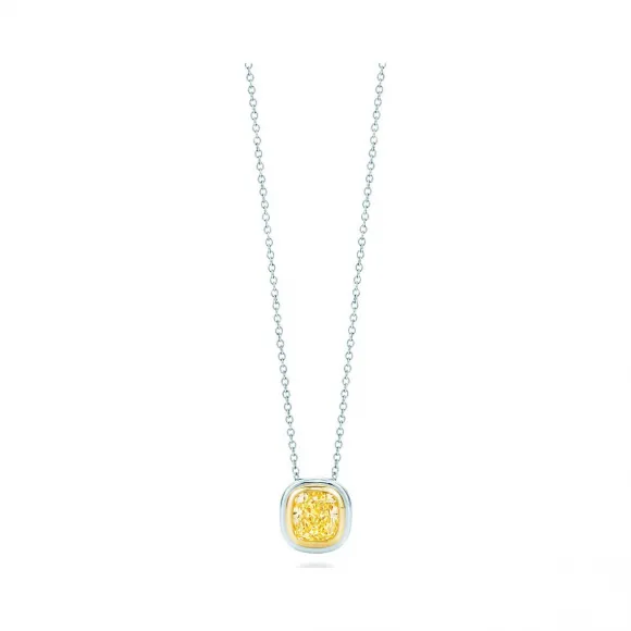 Tiffany Bezet™ 铂金和 18K 金镶黄钻吊坠  26040566