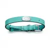 蒂芙尼/Tiffany Tiffany Blue® 蒂芙尼蓝色皮革宠物项圈，中号。