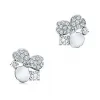 Tiffany Paper Flowers™ 花韵系列铂金镶钻耳环  61624864
